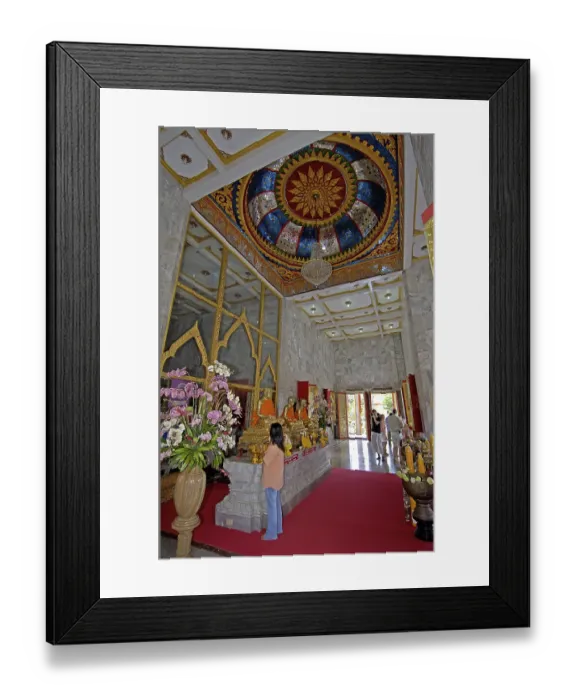Framed Print : Wat ChalongTemple, Phuket, Thailand