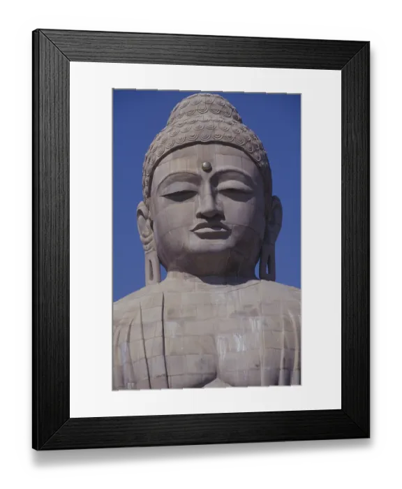 Framed Print : The huge japanese Buddha ( detail ) at Bodhgaya Framed Print : The huge japanese Buddha ( detail ) at Bodhgaya