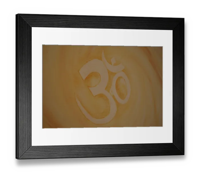 Framed Print : Om - Symbol painted on a wall Framed Print : Om - Symbol painted on a wall