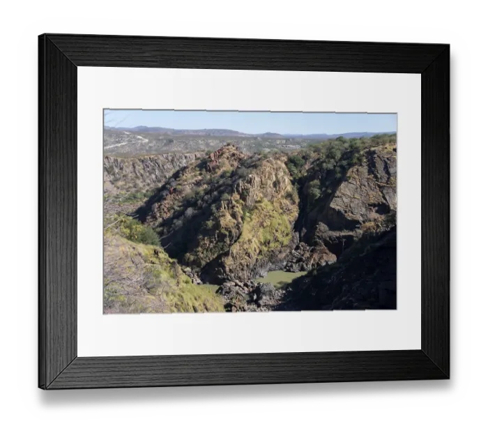 Framed Print : Ruacana Falls without water, Namibia