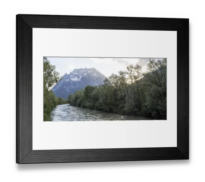 Framed Print : River Enns, behind the Grimming