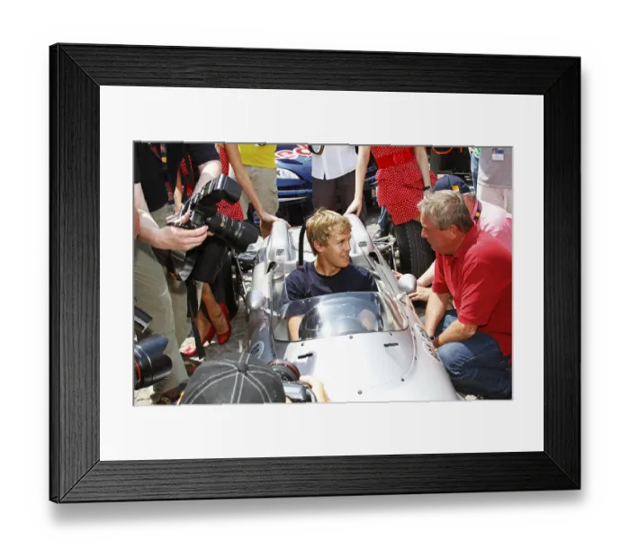 Framed Print : Sebastian Vettel in the Porsche Type 804 Formula 1 car