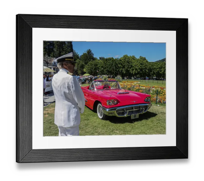 Framed Print : Red Ford Thunderbird, classic car meeting Framed Print : Red Ford Thunderbird, classic car meeting