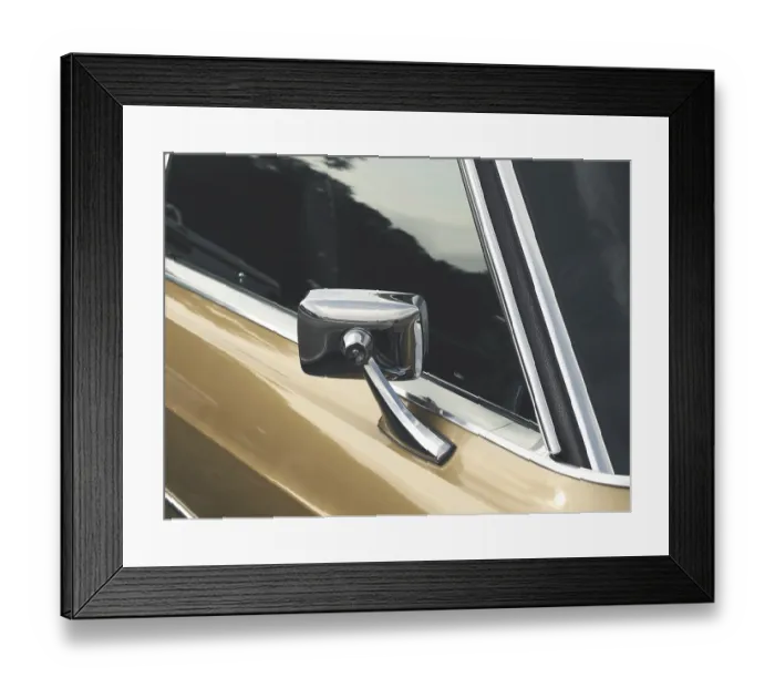 Framed Print : Sideview mirror of an old vintage car Framed Print : Sideview mirror of an old vintage car