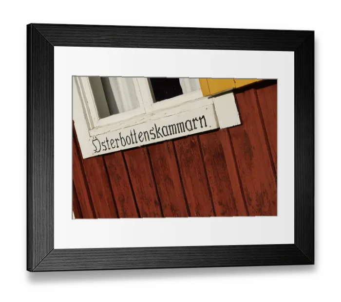 Framed Print : Loevanger church town, Vasterbotten