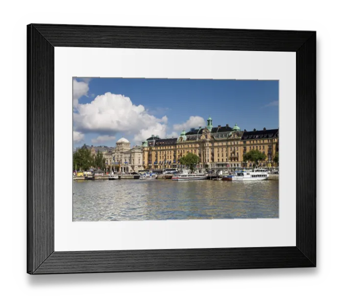 Framed Print : Strandvagen with Kungliga Dramatiska Teatern