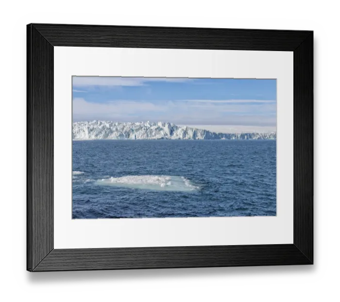Framed Print : Palanderbukta, Icecap and pack ice