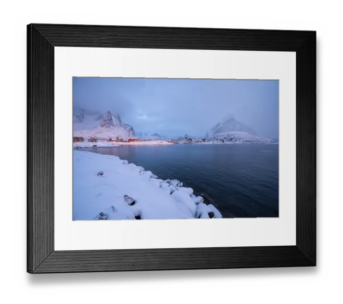Framed Print : Winter atmosphere on the fjord Framed Print : Winter atmosphere on the fjord