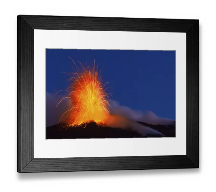 Framed Print : Stromboli, Lipari Islands, eruption
