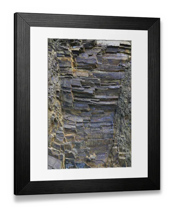 Framed Print : Volcanic layers of basaltic rock Framed Print : Volcanic layers of basaltic rock