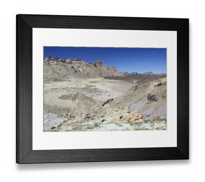 Framed Print : Collapse crater or caldera with lava fields in the Llano de Ucanca Framed Print : Collapse crater or caldera with lava fields in the Llano de Ucanca