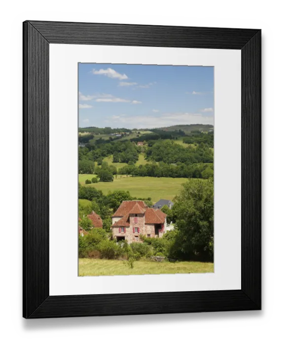 Framed Print : Curemonte, labelled Les plus beaux villages de France