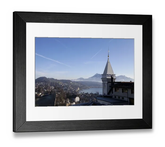 Framed Print : View over the city of Lucerne, Switzerland, Europe