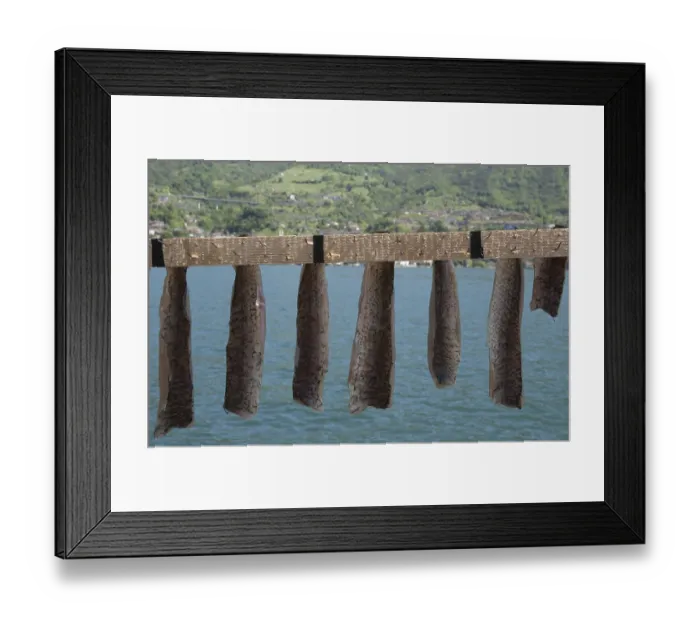 Framed Print : Drying freshwater fish, Monte Isola Framed Print : Drying freshwater fish, Monte Isola