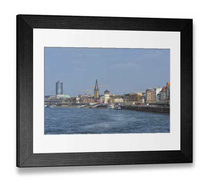 Framed Print : Rheinufer Altstadt Dusseldorf