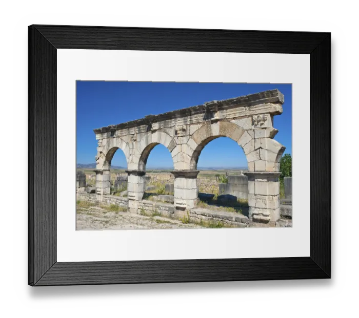 Framed Print : Roman ruins, ancient city of Volubilis