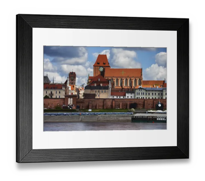 Framed Print : City of Torun cityscape in Poland