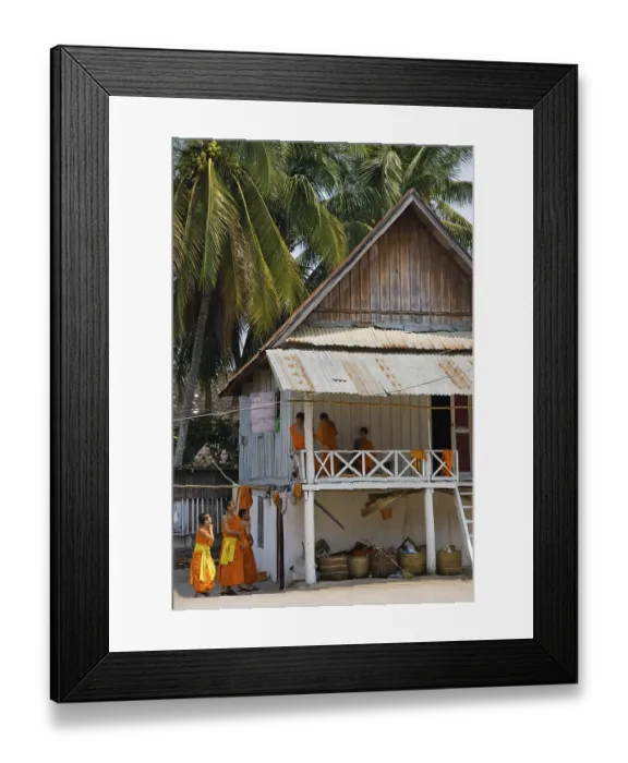 Framed Print : Young monks enjoying their spare time