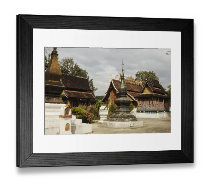 Framed Print : North Laos: The temple Wat Xieng Thong in the city of Luang Brabang