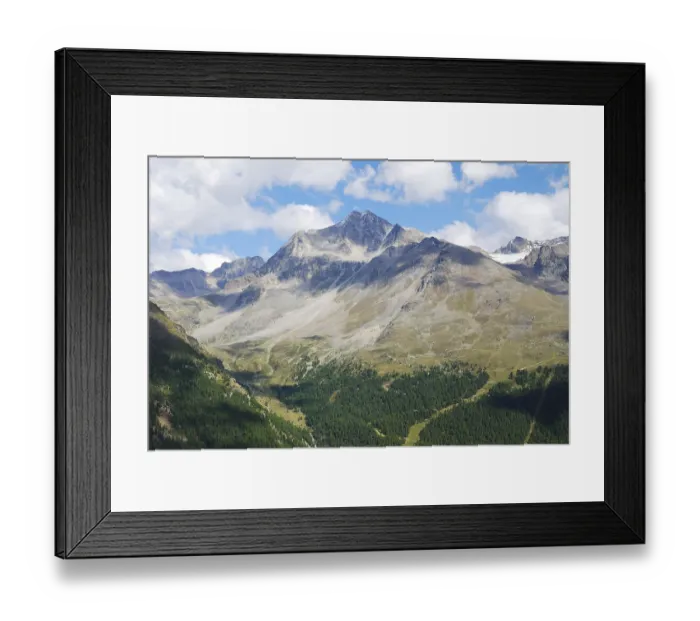 Framed Print : Mountains in the region of mount Ortler in Sulden (South Tyrol) (Italy)