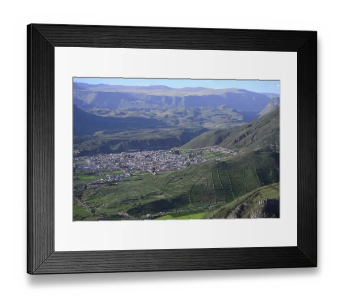 Framed Print : View of the village Chivay at the Colca Canyon Framed Print : View of the village Chivay at the Colca Canyon