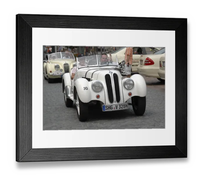 Framed Print : BMW 328, vintage car rally 2000 Km through Germany