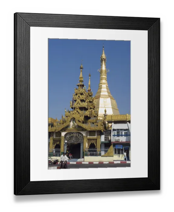 Framed Print : Sule pagoda, Chedi, Buddhist temple