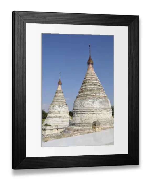 Framed Print : Stupas from Minochantha Stupa Group