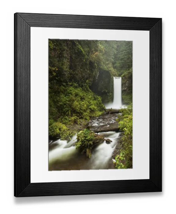 Framed Print : Waterfall Wiesendanger Falls in the Columbia River Gorge
