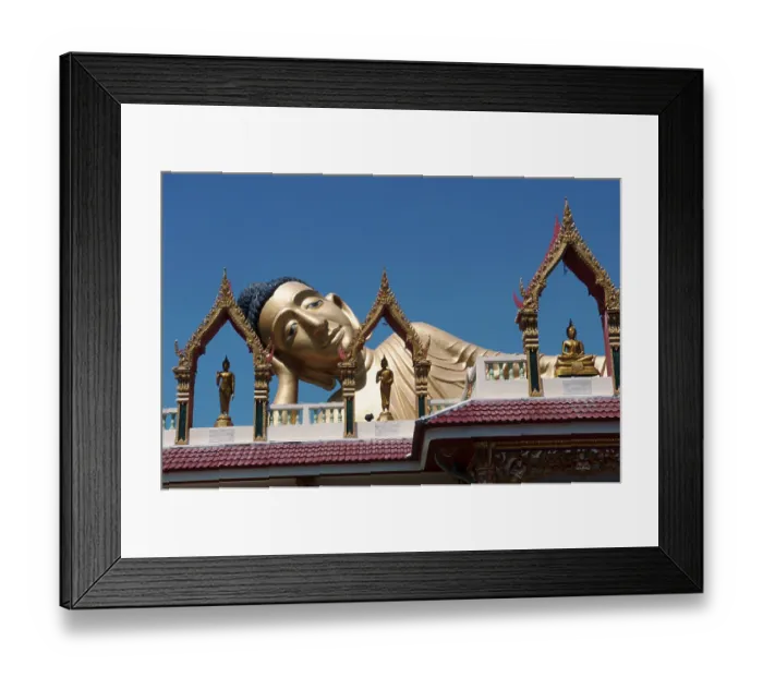 Framed Print : Buddha statue on temple roof, Phuket, Thailand