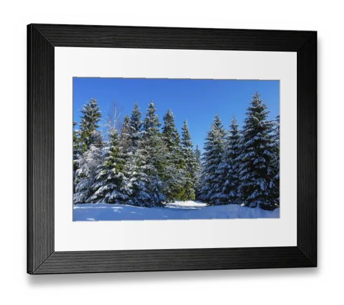 Framed Print : Winter in the Giant Mountains near Benecko