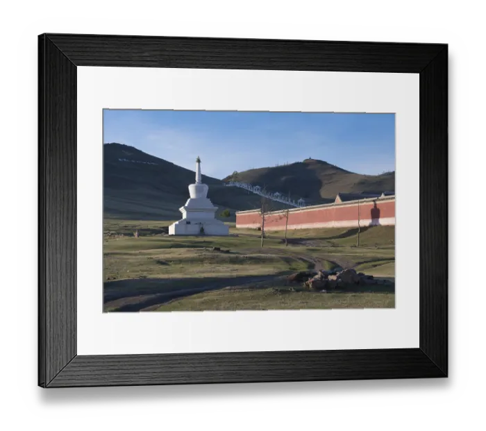 Framed Print : Ancient stupa in the Buddhist monastery complex Framed Print : Ancient stupa in the Buddhist monastery complex