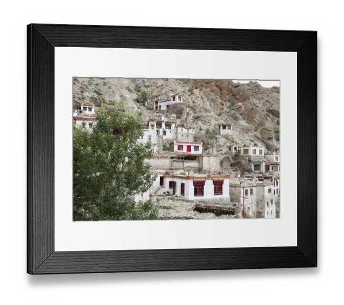 Framed Print : Typical houses in Ladakh, northern India