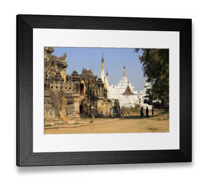 Framed Print : Maha Aung Mye Bonzan Kyaung Monastery in Myanmar