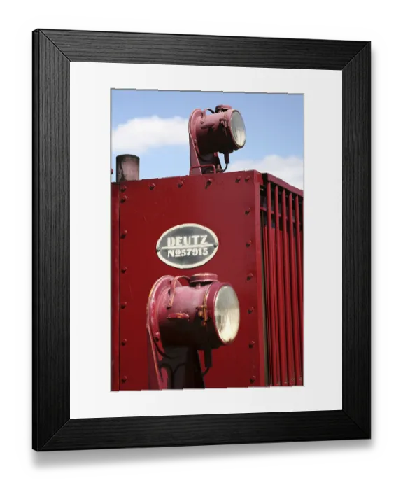 Framed Print : Classic car rails