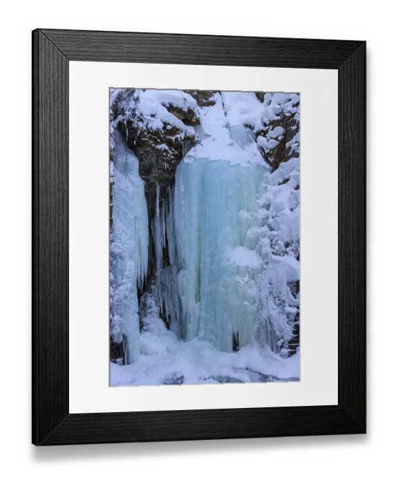 Framed Print : Frozen waterfall, Abiskojokk River