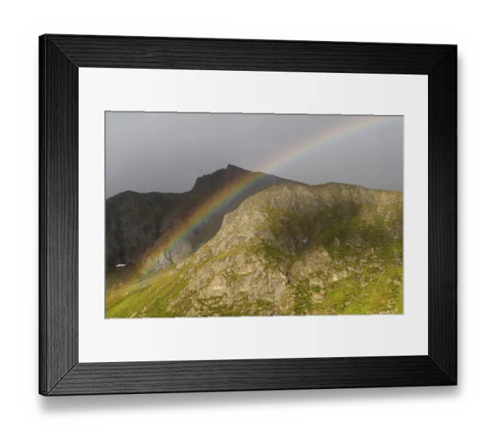 Framed Print : Rainbow, Lofoten, Northern Norway Framed Print : Rainbow, Lofoten, Northern Norway