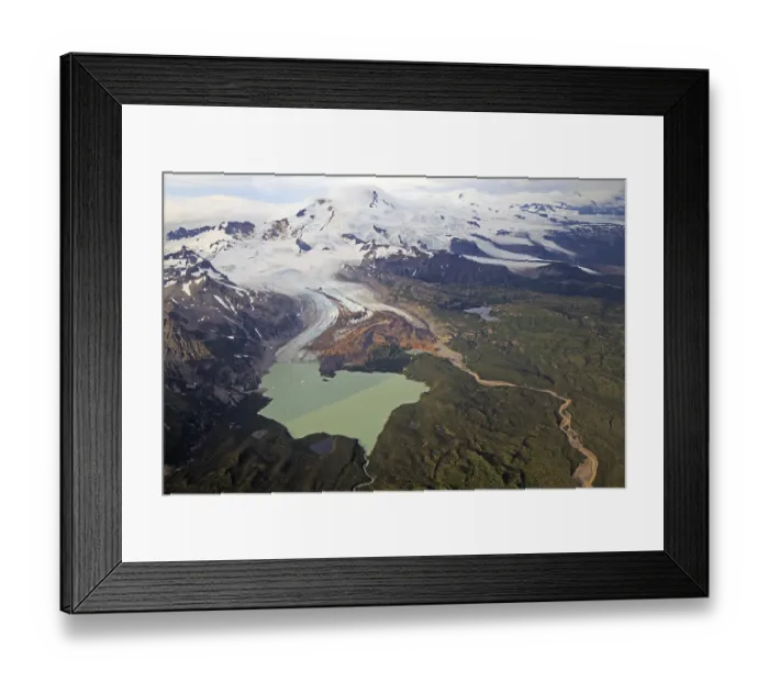 Framed Print : Flight over Katmai National Park in Alaska