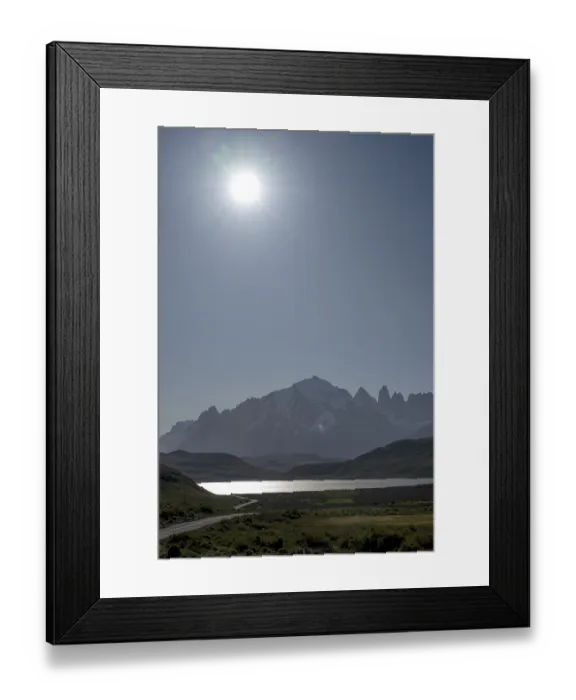 Framed Print : Lago Pehoe, mountain range of the Andes Framed Print : Lago Pehoe, mountain range of the Andes