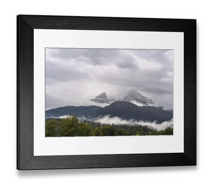 Framed Print : View of the Watzmann mountain in Berchtesgadener Land