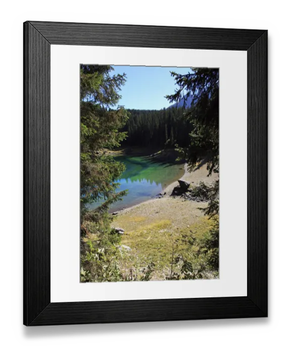 Framed Print : Lake Carezza