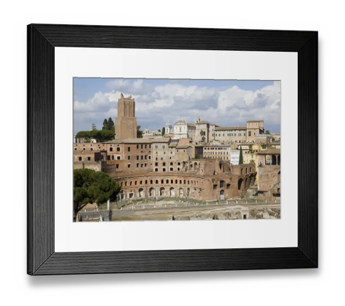 Framed Print : Fori Imperiali, imperial fora, Foro Traiano