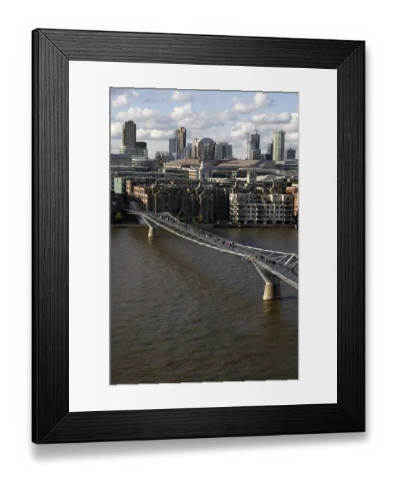 Framed Print : Cityscape, River Thames, Millennium Bridge
