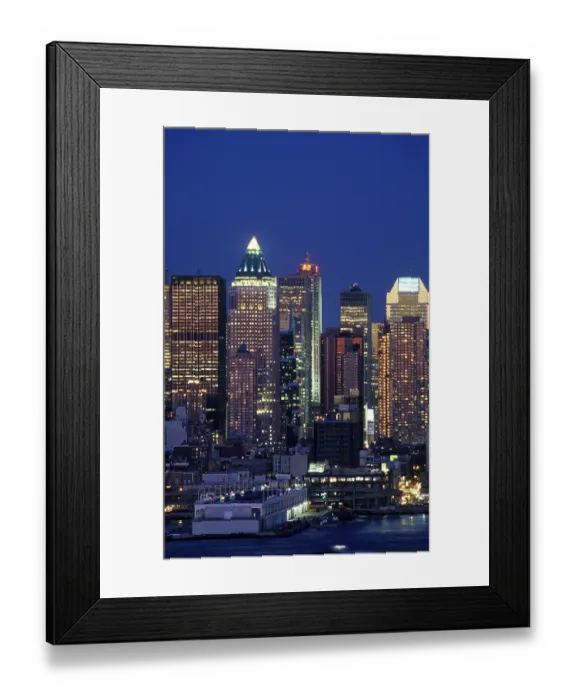 Framed Print : Midtown Manhattan and the Hudson River