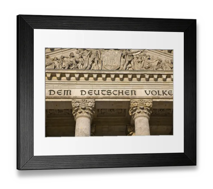 Framed Print : Detail of the Reichstag, Berlin, Germany Framed Print : Detail of the Reichstag, Berlin, Germany