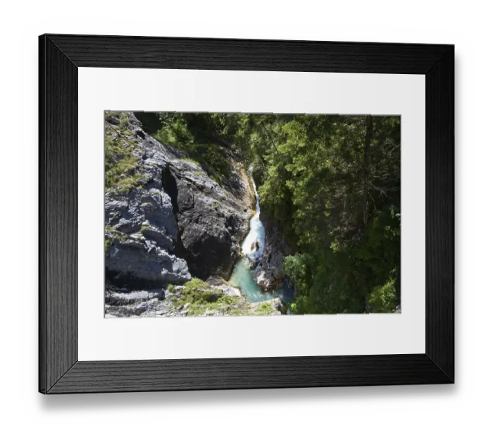 Framed Print : In the Leutaschklamm gorge near Mittenwald