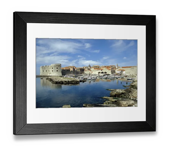 Framed Print : Harbor, Dubrovnik, Dalmatian Coast, Croatia