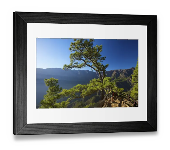 Framed Print : Parque Nacional de la Caldera de Taburiente at Mirador de Las Chozas
