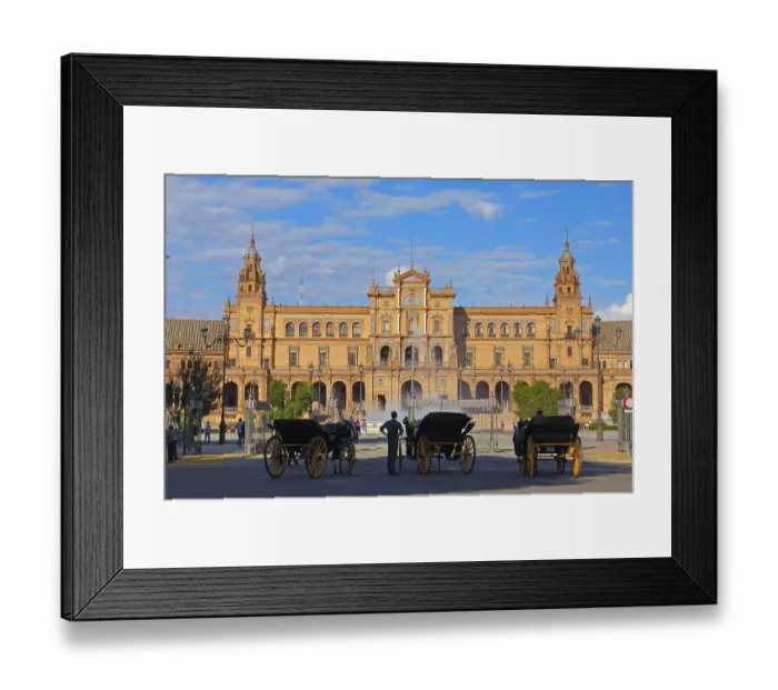 Framed Print : Plaza de Espana, Maria Luisa Park