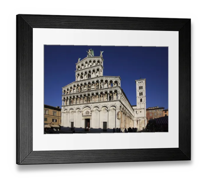 Framed Print : San Michele in Foro, Lucca, Tuscany, Italy